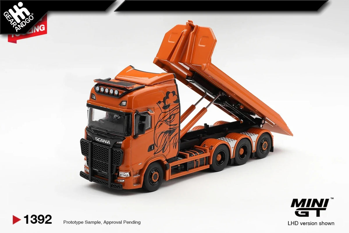 Mini GT 1392 Scania 770S B8x4NA Hooklift Flatbed