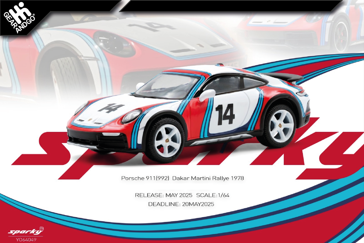 TINY 1978 PORSCHE 911 (992) DAKAR MARTINI RALLYE