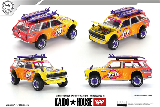 MINI GT KAIDO 210 - 1969 DATSUN 510 WAGON 4X4 KAIDO ISLANDS V1