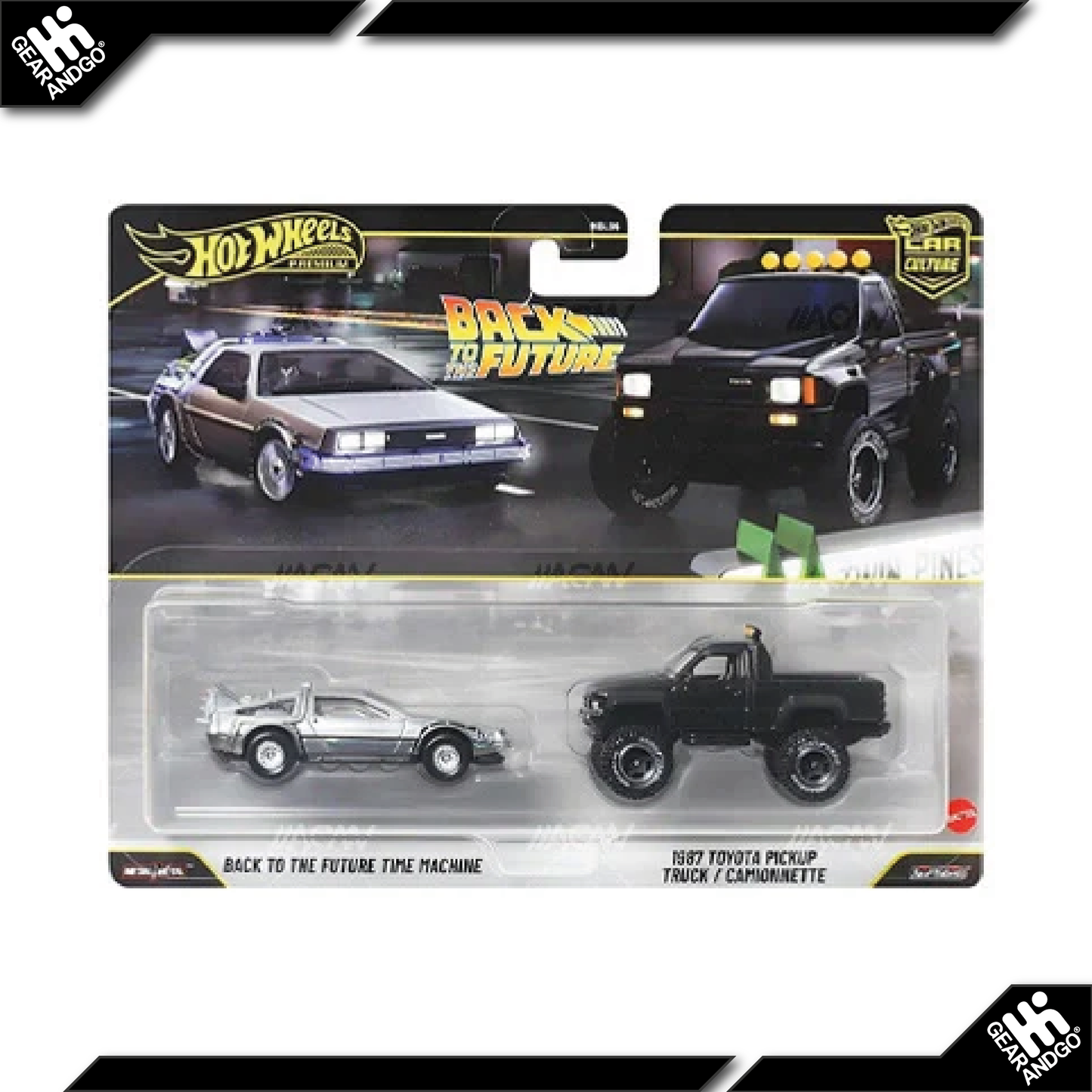 HOT WHEELS 2-PACK - MIX 2 - 2026 - BACK TO THE FUTURE TIME MACHINE + 1987 TOYOTA PICKUP TRUCK