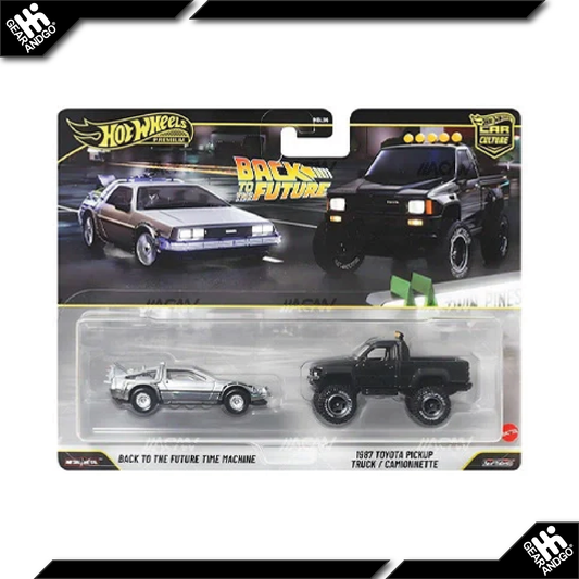 HOT WHEELS 2-PACK - MIX 2 - 2026 - BACK TO THE FUTURE TIME MACHINE + 1987 TOYOTA PICKUP TRUCK