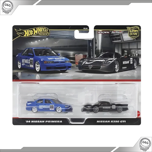 HOT WHEELS 2-PACK - NISSAN PRIMERA + R390 - MIX 3 - 2024