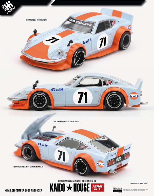 MINI GT KAIDO 317 - NISSAN FAIRLADY Z KAIDO GT GULF V1