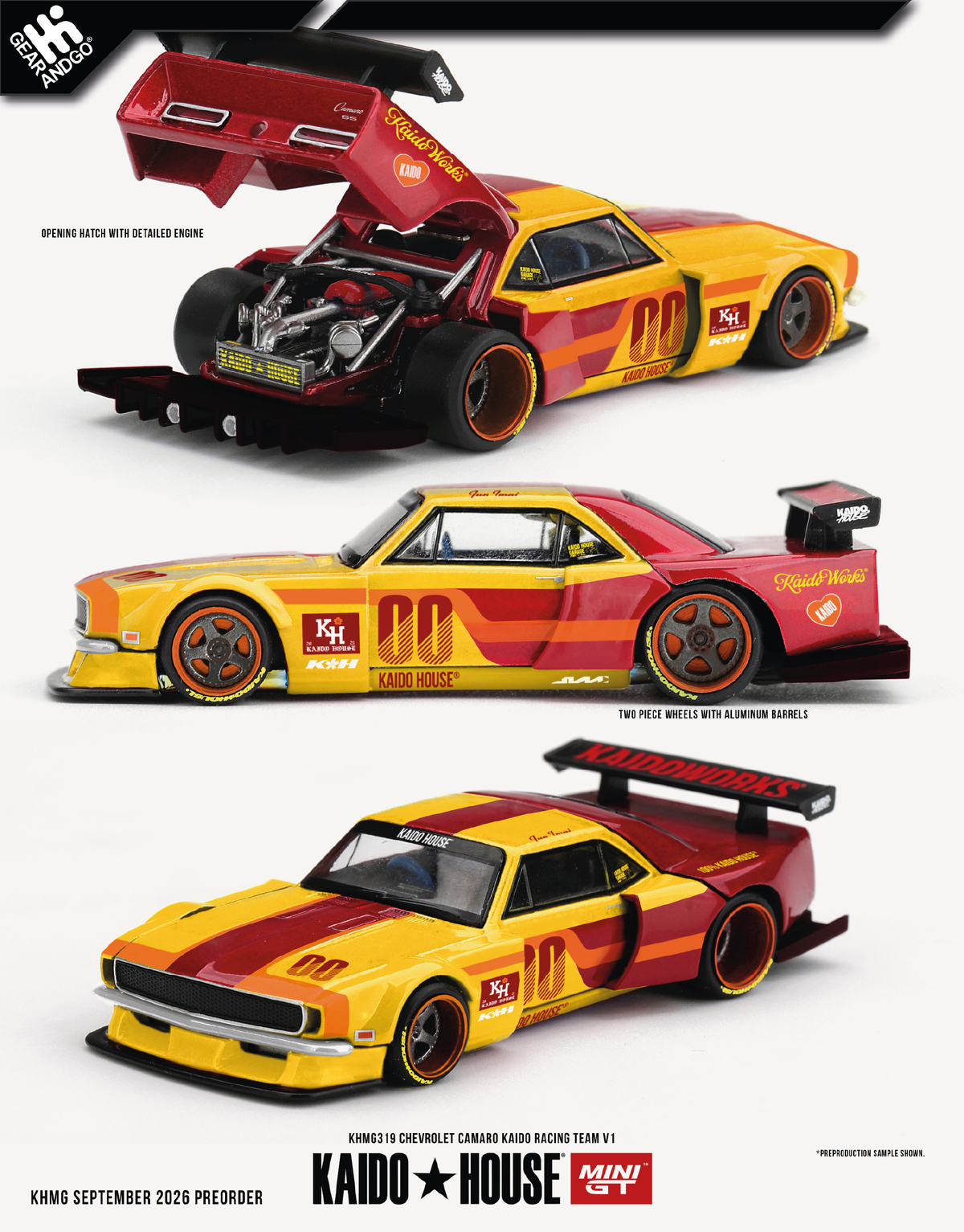 MINI GT KAIDO 319 - CHEVROLET CAMARO KAIDO RACING TEAM V1