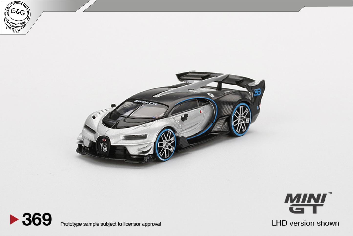 MINI GT 369 - BUGATTI VISION GRAN TURISMO SILVER