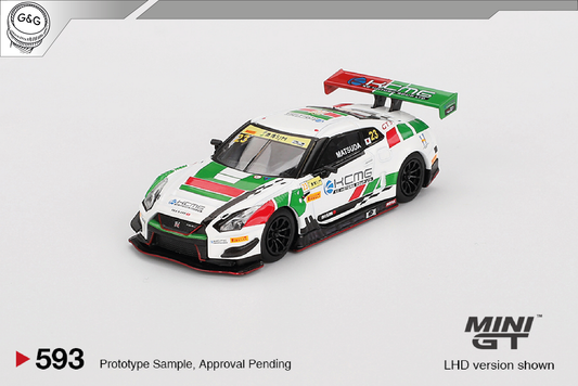 MINI GT 593 - 2018 NISSAN GT-R (R35) GT3 #23 KCMG FIA CUP
