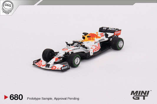 MINI GT 680 - 2021 RED BULL RB16B #33 MAX VERSTAPPEN 2ND PLACE