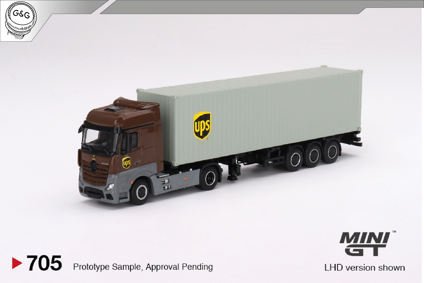 MINI GT 702 - MERCEDES BENZ ACTROS + CONTAINER