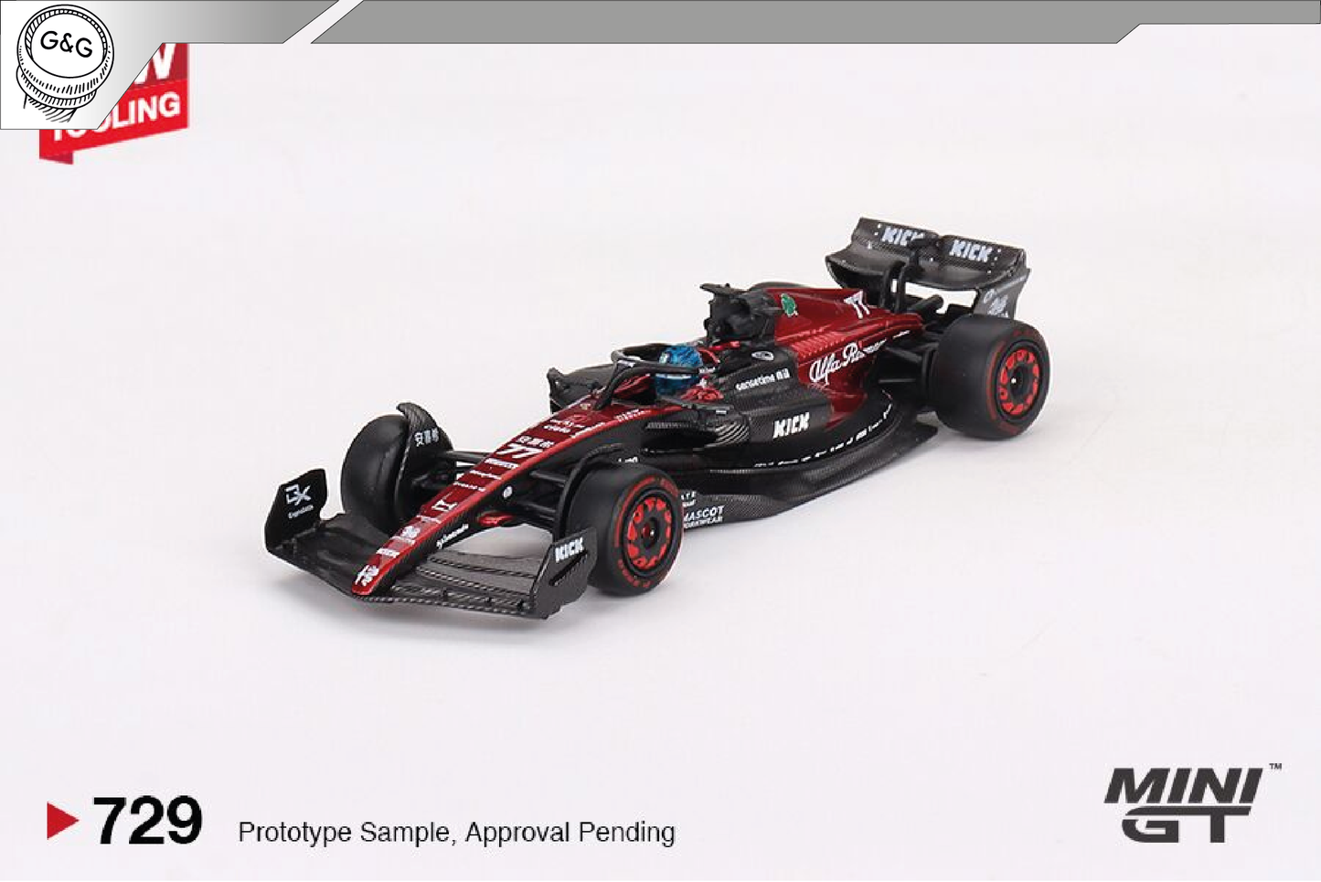 MINI GT 729 - ALFA ROMEO C43 #77 VALTTERI BOTTAS 2023 F1 2023 AUSTRALIAN GP