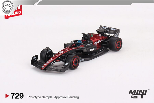 MINI GT 729 - ALFA ROMEO C43 #77 VALTTERI BOTTAS 2023 F1 2023 AUSTRALIAN GP