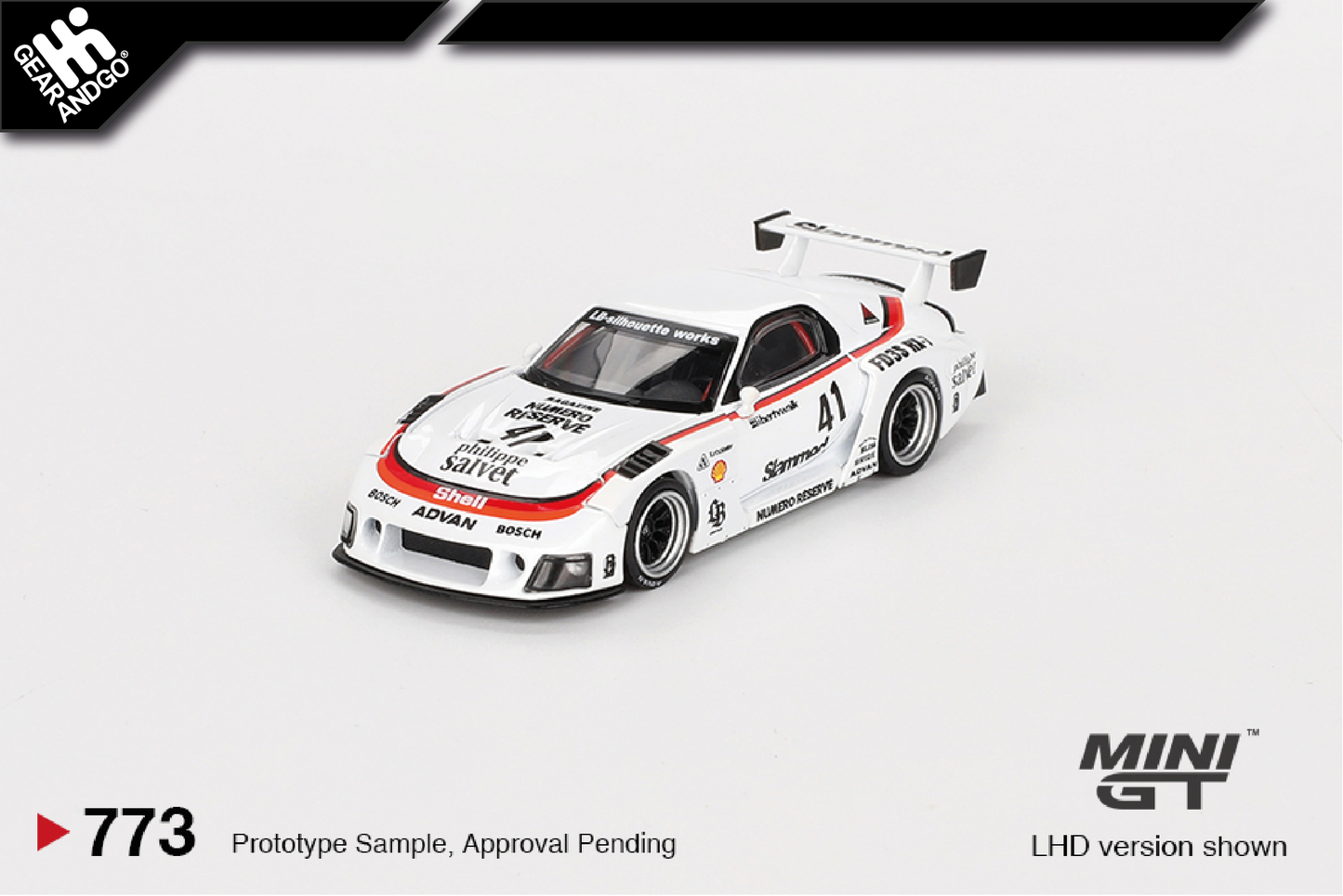MINI GT 773 - MAZDA RX-7 LB-SUPER SILHOUETTE #41 NUMERO RESERVE