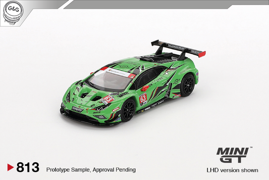 MINI GT 813 - LAMBORGHINI HURACAN GT3 EVO2 #63 IMSA 2023 DAYTONA 24 HRS