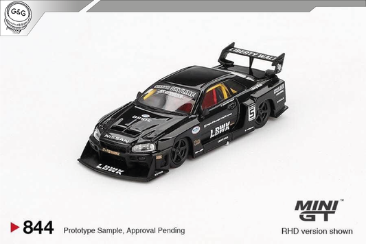 MINI GT 844 - 2024 NISSAN SKYLINE GT-R (R34) SUPER SILHOUTTE