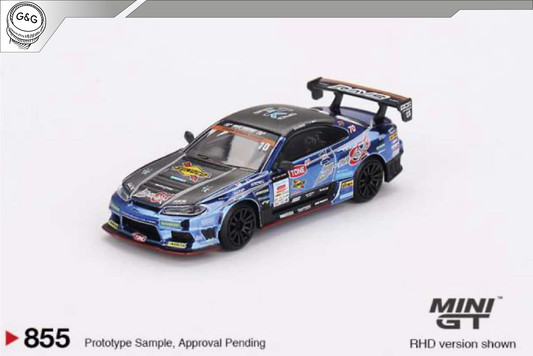 MINI GT 855 - 2023 NISSAN SILVIA S15 D-MAX #70 D-MAX RACING 2023 D1 GRAND PRIX