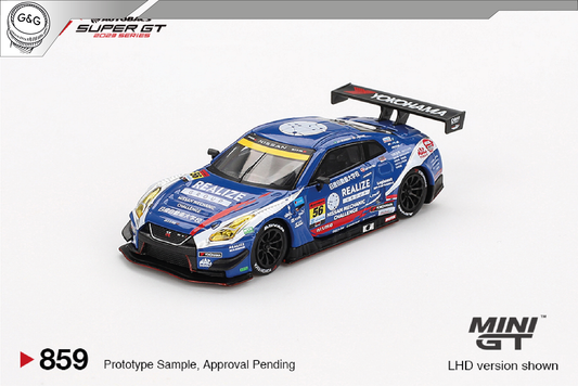MINI GT 859 - NISSAN GT-R NISMO GT3 #56 " REALIZE NISSAN MECHANIC CHALLENGE GT-R" 2023 SUPER GT SERIES