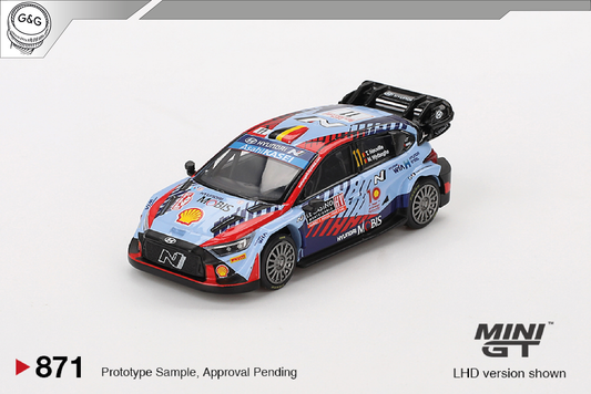 MINI GT 871 - HYUNDAI I20 N RALLY1 HYBRID #11 2024 RALLYE MONTE-CARLO WINNER