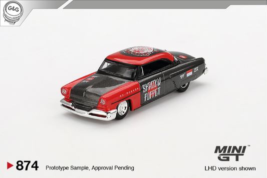 MINI GT 874 - LINCOLN CAPRI HOT ROD 1954 "SHADOW PUPPET" MINI GT X MIZU DIECAST 2024
