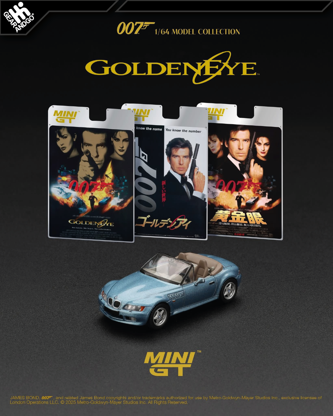 MINI GT 914 - 1995 BMW Z3 *GOLDENEYE*