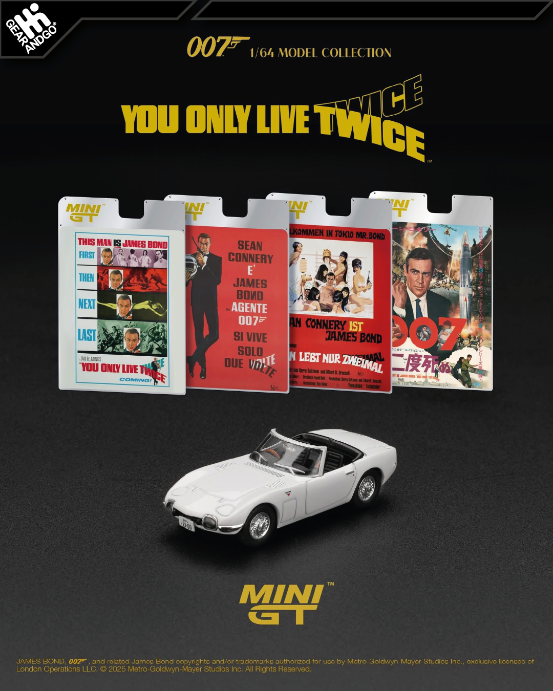 MINI GT 915 - 1967 TOYOTA 2000GT *YOU ONLY LIVE TWICE*