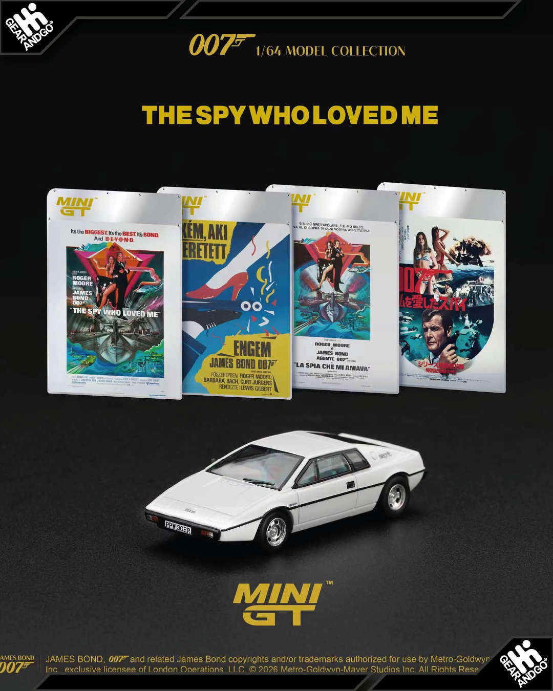 MINI GT 925 - 1977 LOTUS ESPRIT S1 *THE SPY WHO LOVED ME*