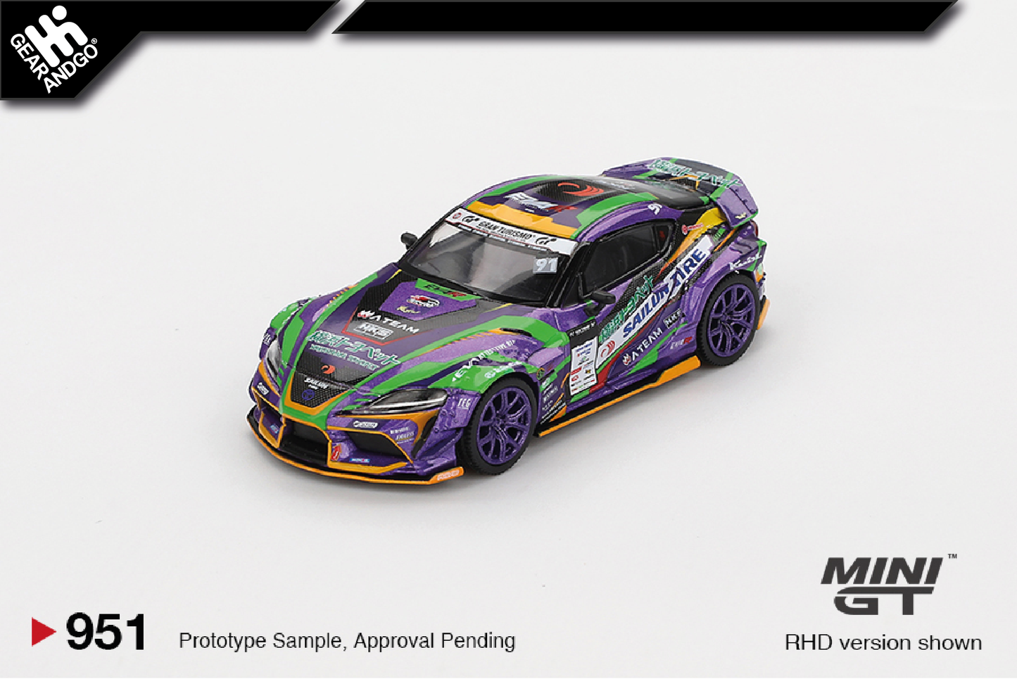 MINI GT 951 - TOYOTA GR SUPRA KUHL 2021 D1GP EVANGELION RACING