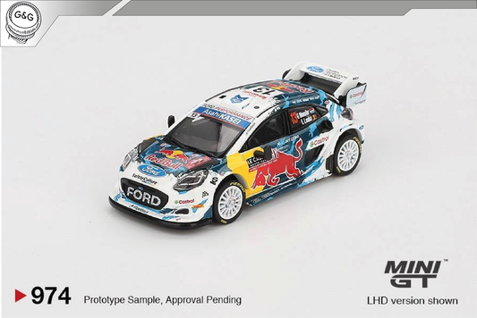 MINI GT 974 - 2024 FORD PUMA RALLY1 #13 M-SPORT FORD WRT RALLY MONTE CARLO
