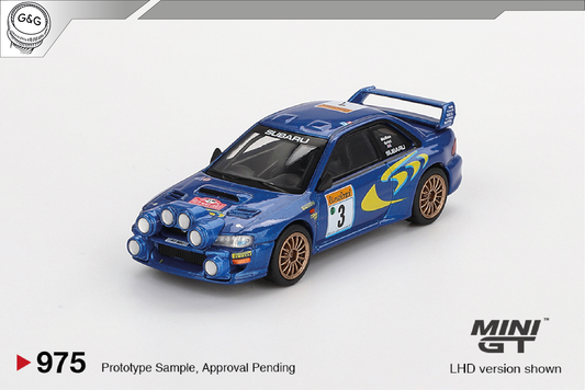 MINI GT 975 - 1998 SUBARU IMPREZA WRC98 #3 RALLY MONTE-CARLO 3RD PLACE