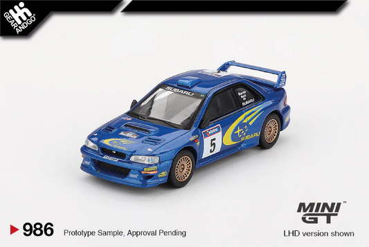 MINI GT 986 - 1999 SUBARU IMPREZA WRC99 #5 RICHARD BURNS/ROBERT REID WINNER RALLY AUSTRALIA *AUSTRALIA EXCLUSIVE*
