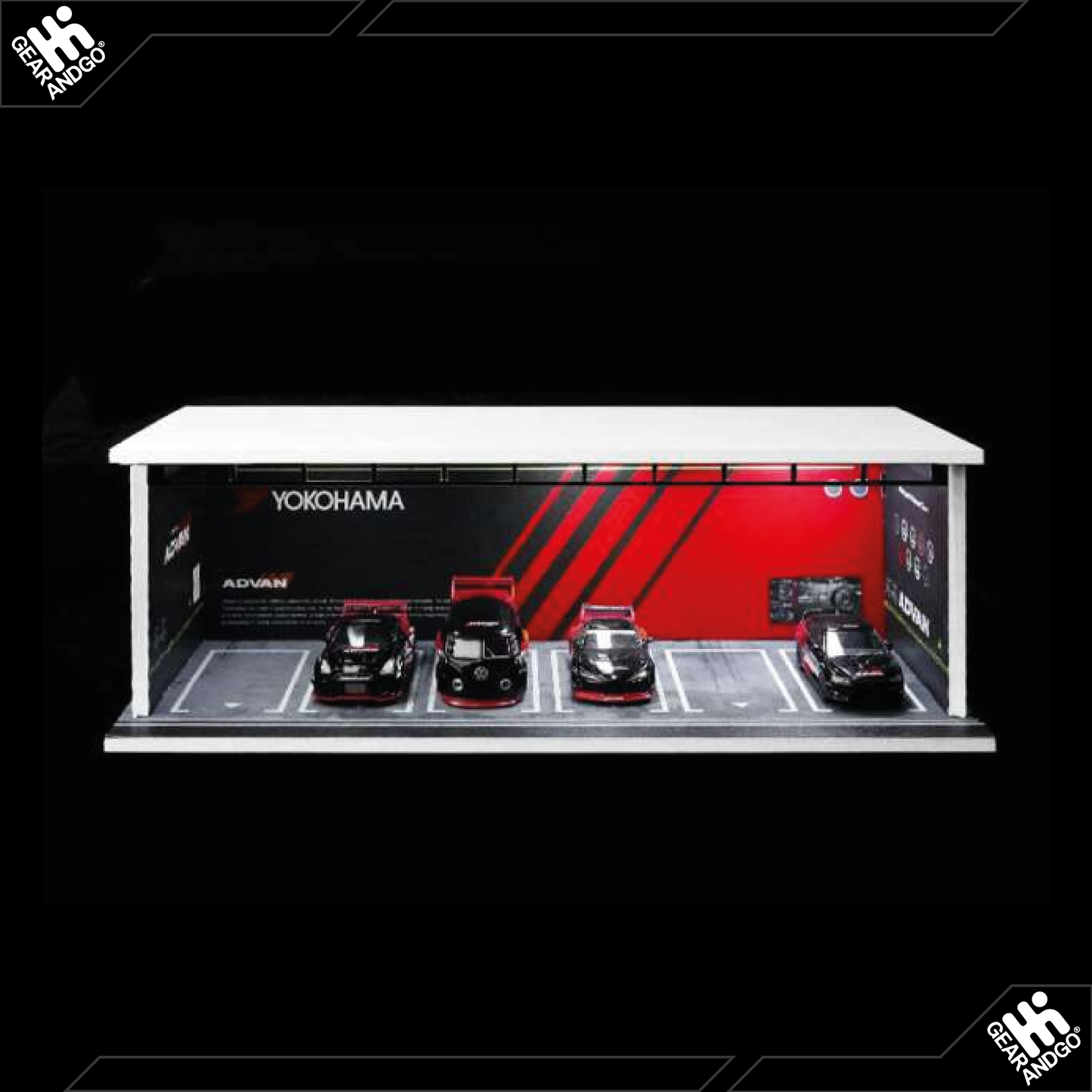 BLACK BOX DIORAMA - PARKING GARAGE *ADVAN WITH LIGHT*