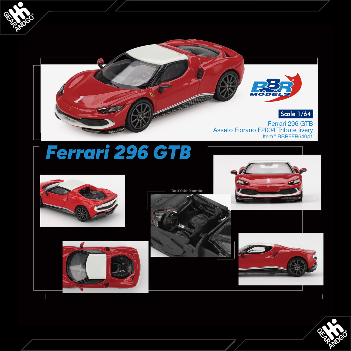 BBR - 2024 FERRARI 296 GTB ASSETTO FIORANO F2004 TRIBUTE