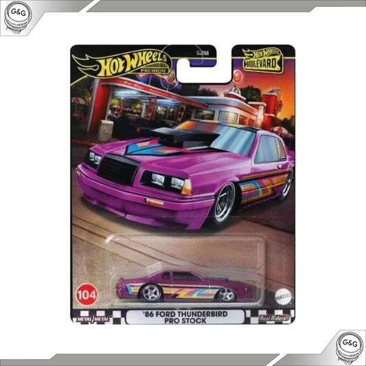 HOT WHEELS BOULEVARD #104 - '86 FORD THUNDERBIRD PRO STOCK