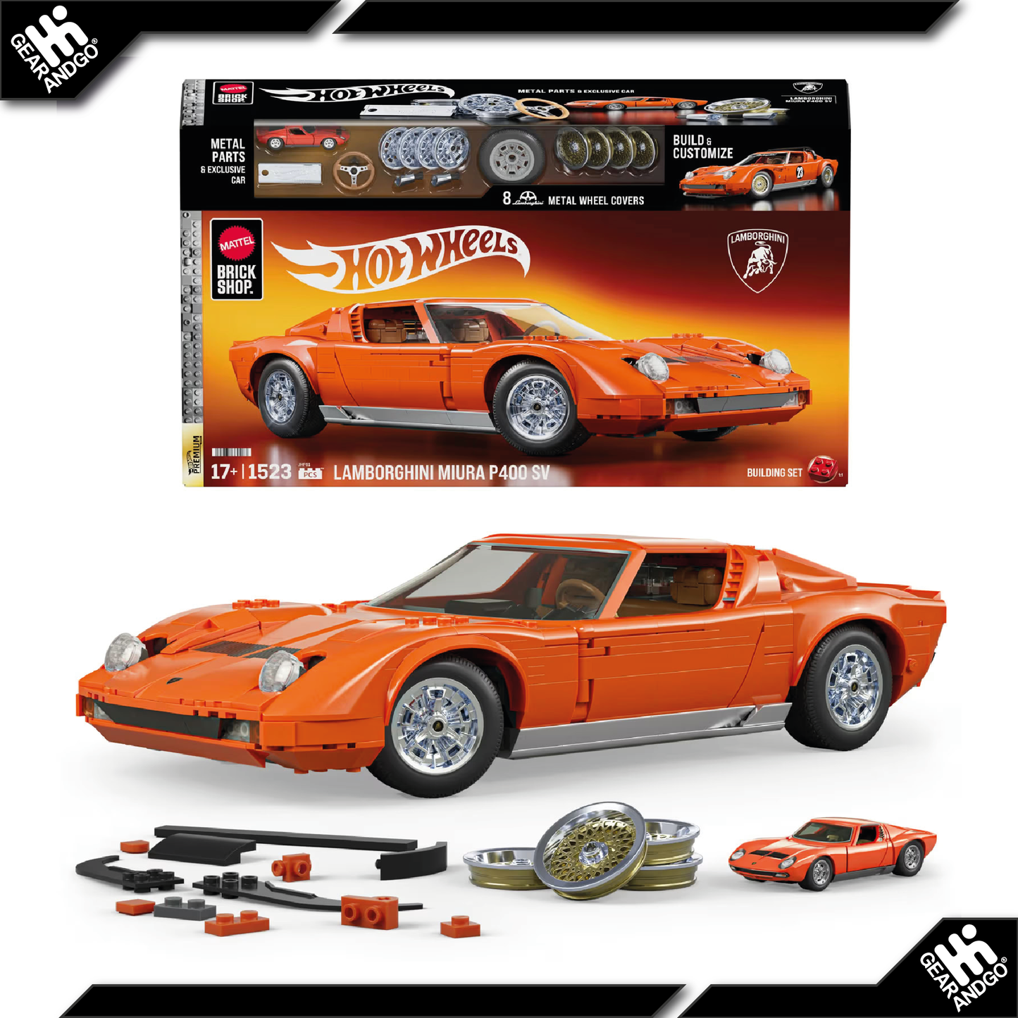 HOT WHEELS BRICK SHOP - LAMBORGHINI MIURA P400 SV