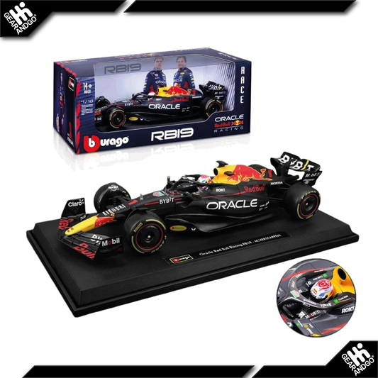 BURAGO 1/18 - 2023 RED BULL RB19 F1 #1 M.VERSTAPPEN WITH DISPLAY CASE