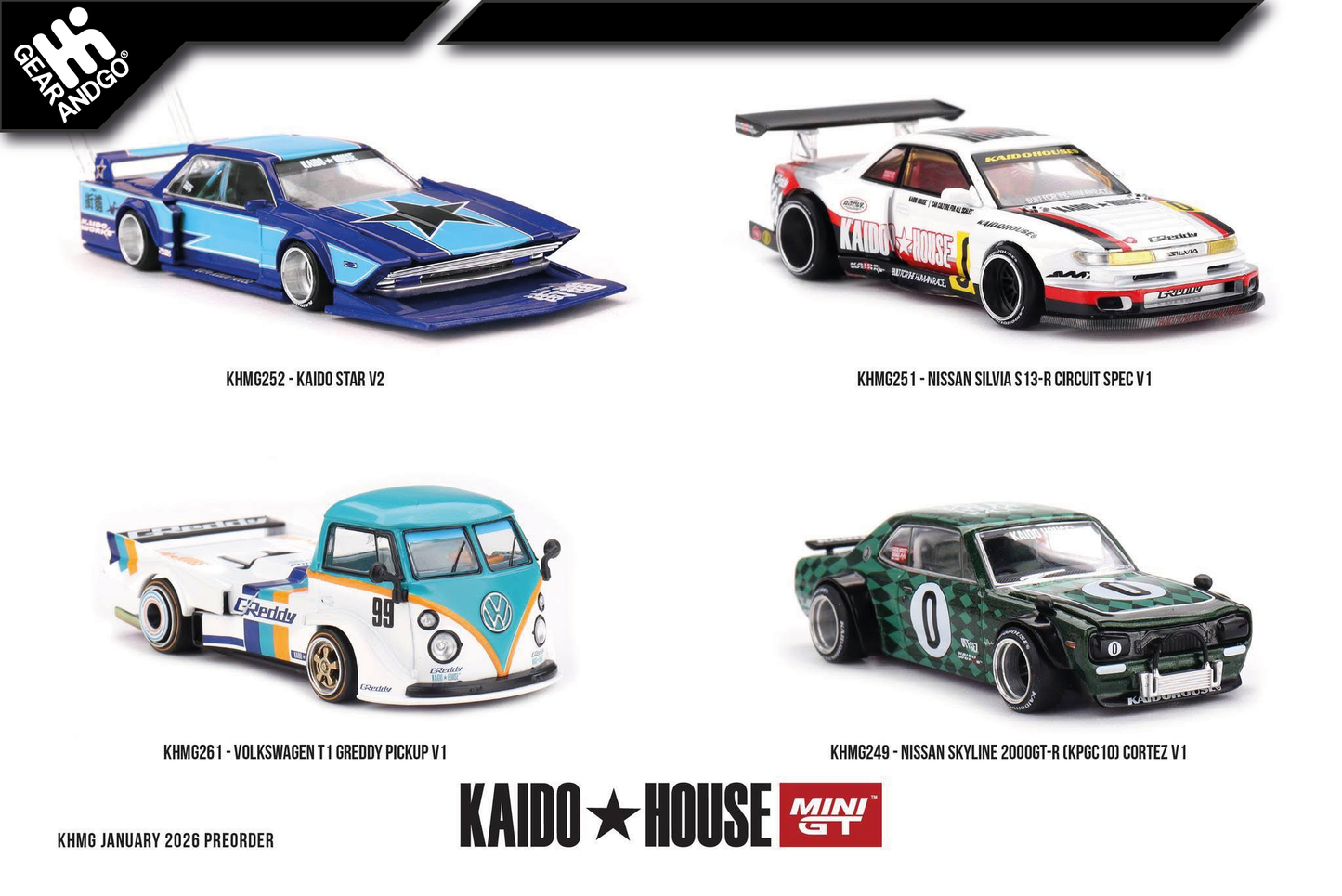 MINI GT KAIDO CELÝ MIX - 249 + 251 + 252 + 281