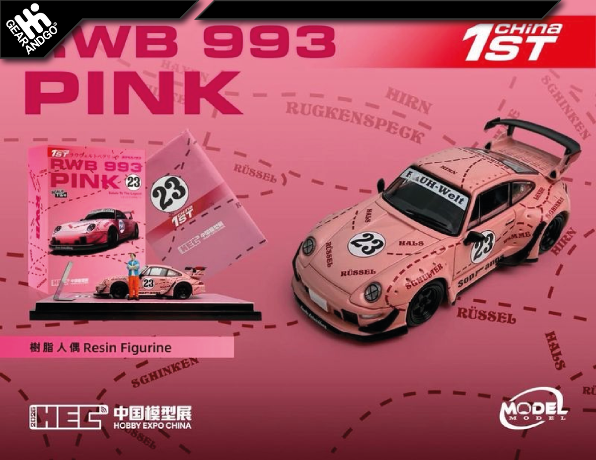 MODEL MODEL - RWB 993 PINK PIG + FIGURKA *HOBBY EXPO CHINA 2026 EXCLUSIV*