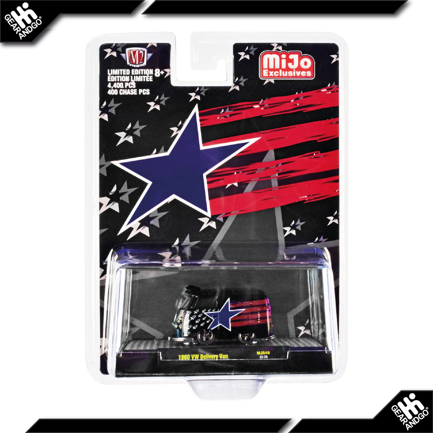 M2 MACHINES 1960 VOLKSWAGEN DELIVERY VAN STARTS & STRIPES