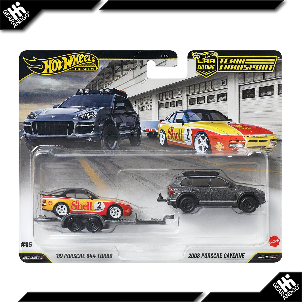 Hot Wheels Team Transport '89 Porsche 944 Turbo + 2008 Porsche Cayenne