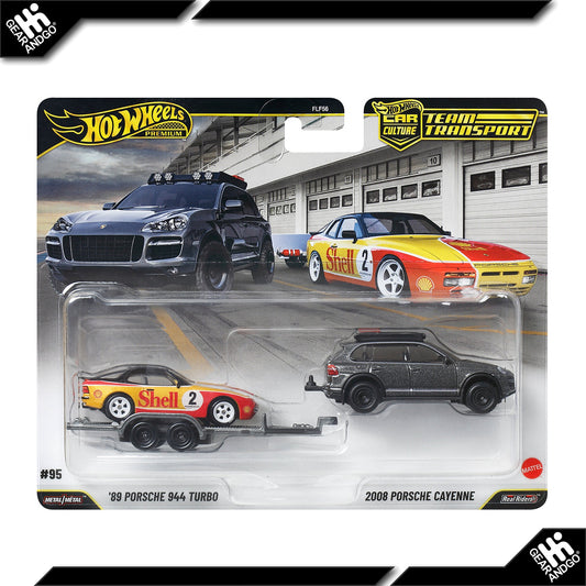Hot Wheels Team Transport '89 Porsche 944 Turbo + 2008 Porsche Cayenne