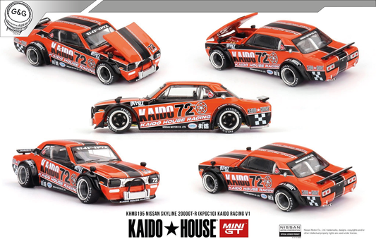 MINI GT KAIDO 195 - NISSAN SKYLINE 2000GT-R (KPGC10), KAIDO RACING V1
