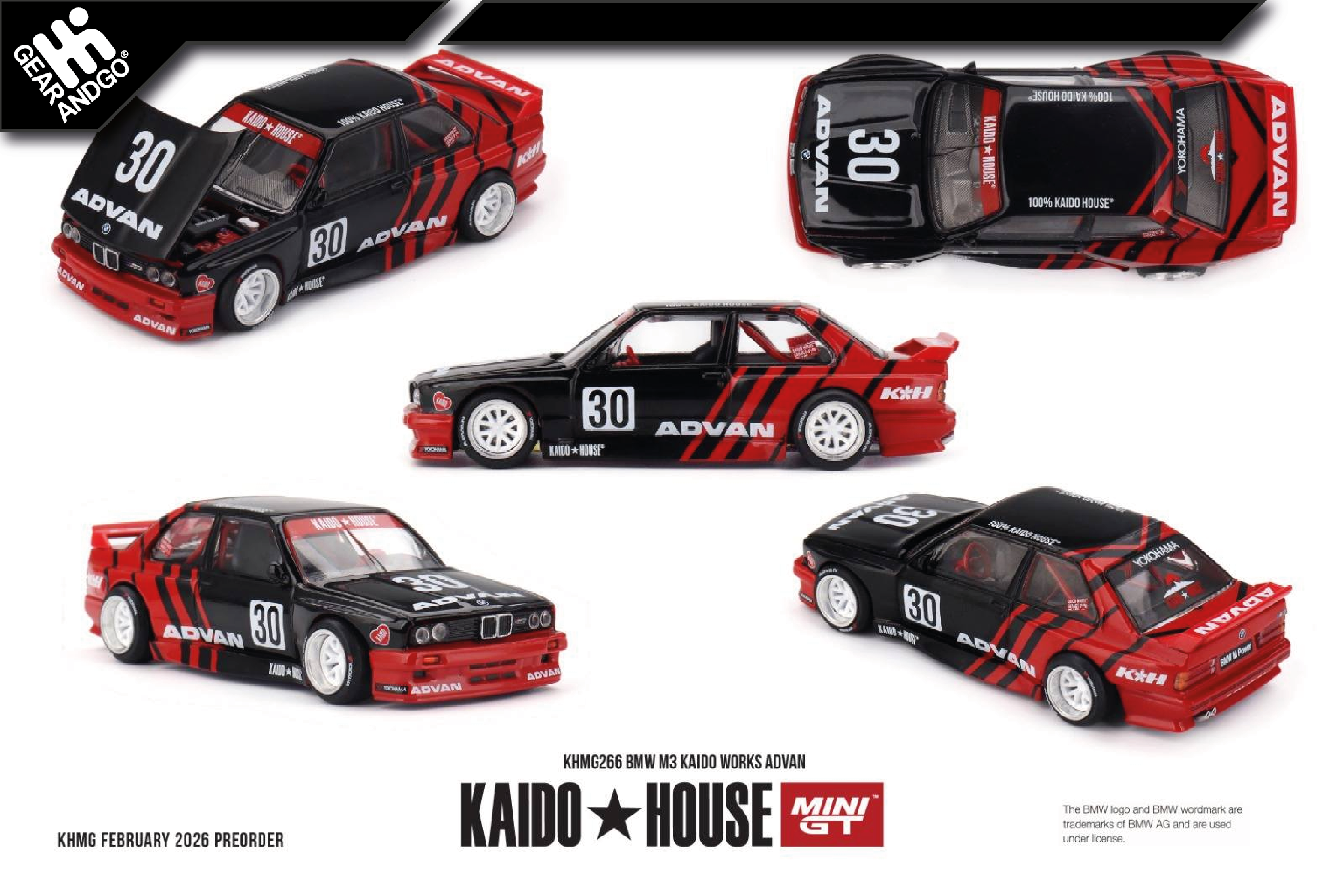 MINI GT KAIDO 266 - BMW M3 KAIDO WORKS ADVAN – GearAndGo