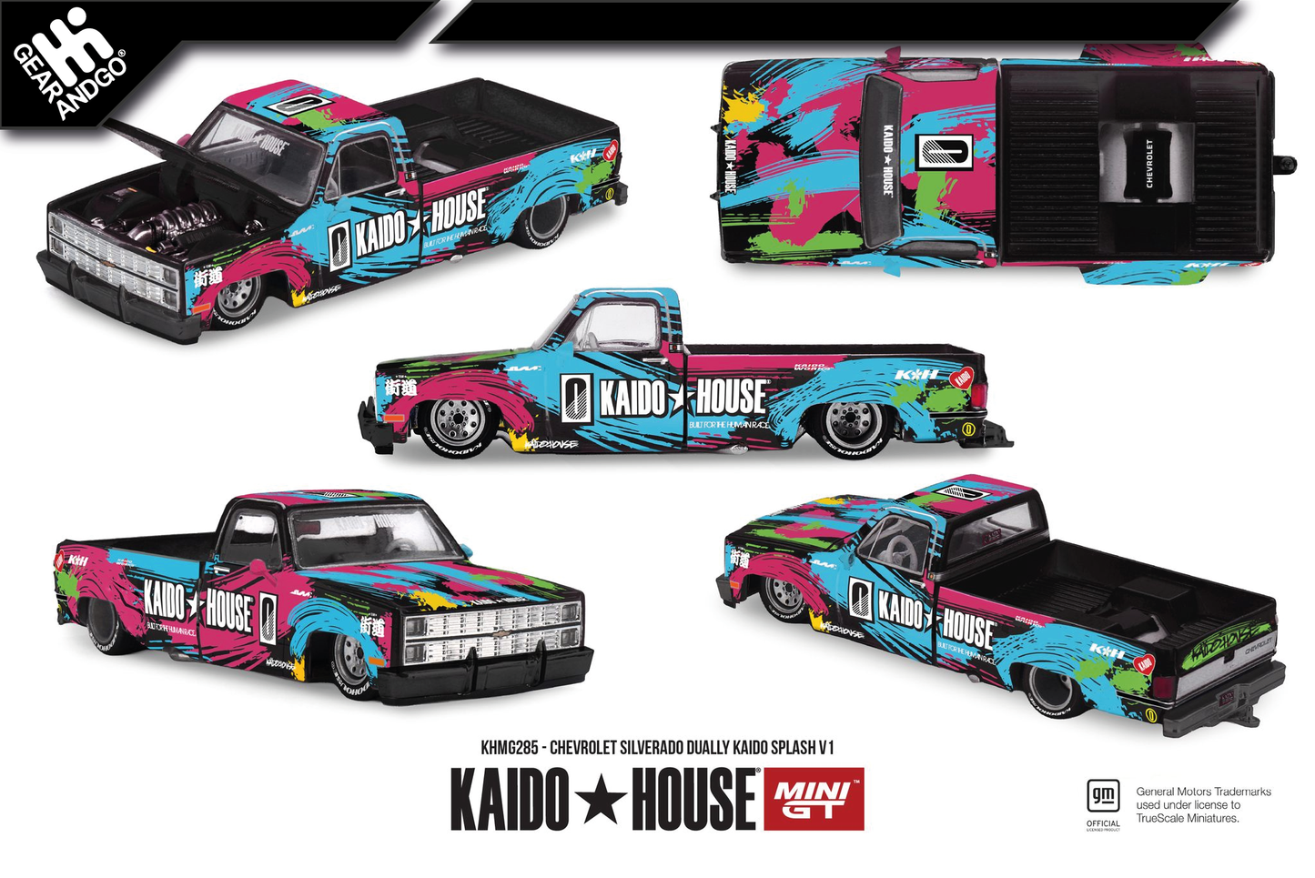 MINI GT KAIDO 285 - 1980 CHEVROLET SILVERADO DUALLY KAIDO SPLASH V1