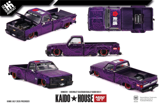 MINI GT KAIDO 291 - 1980 CHEVROLET SILVERADO DUALLY KAIDO KOI V1