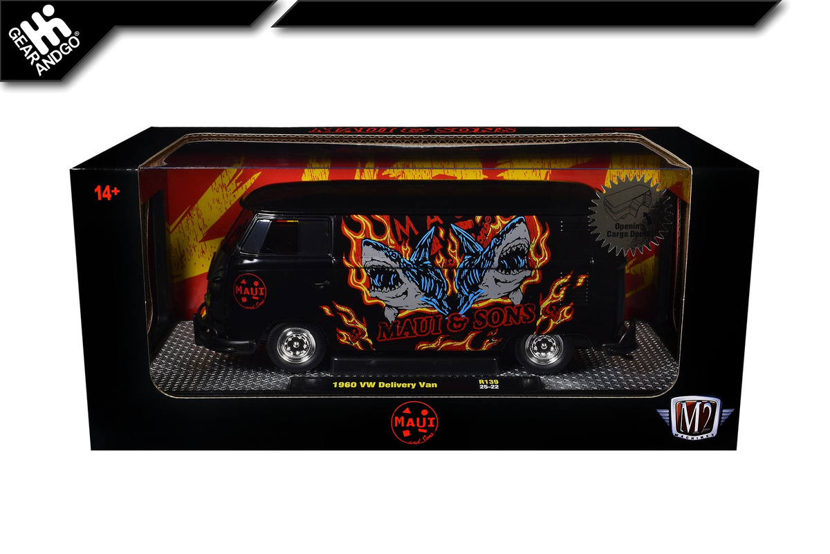 M2 MACHINES 1/24 - 1960 VOLKSWAGEN DELIVERY VAN MAUI & SONS