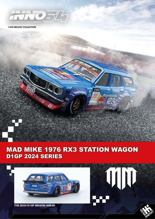 INNO64 1976 MAZDA RX3 *MAD MIKE* STATION WAGEN D1GP SERIES 2024