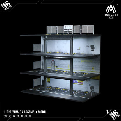 MOREART DIORAMA - STEEL FRAME GARAGE PARKING LOT JAPANESE STYLE (922003)