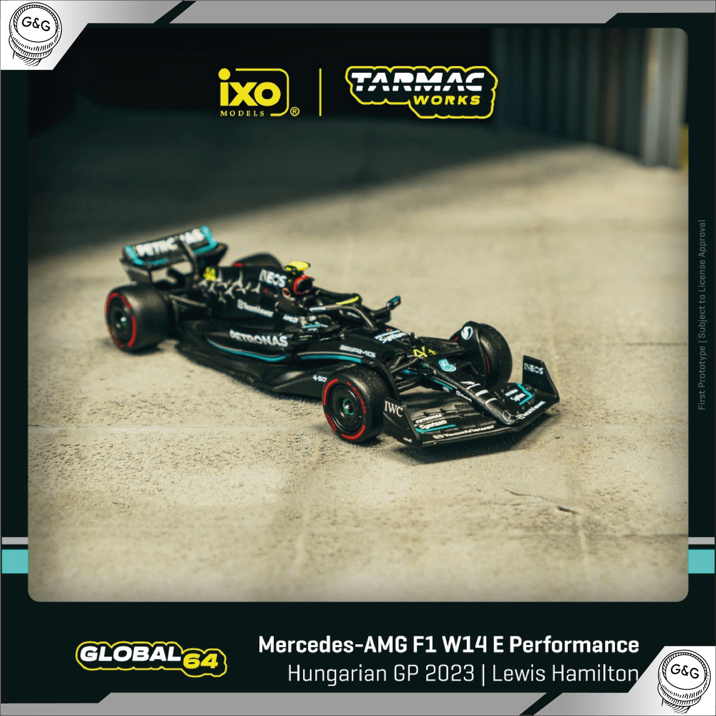TARMAC - MERCEDES-AMG F1 W14 E PERFORMANCE #44 LEWIS HAMILTON, HUNGARIAN GRAND PRIX 2023 POLE POSITION