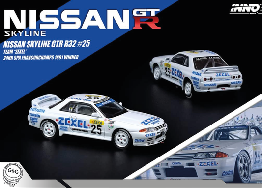 INNO64 - NISSAN SKYLINE GTR R32 #25 - TEAM "ZEXEL" 24HR SPA FRANCORCHAMPS 1991 WINNER