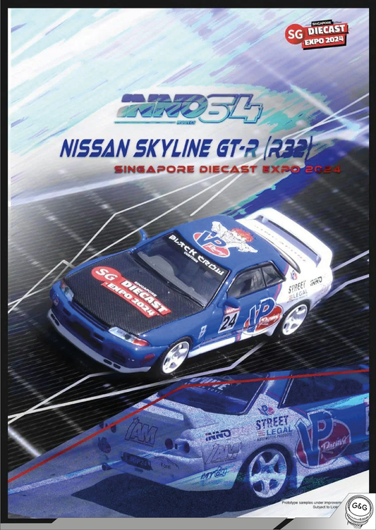 INNO64 - NISSAN SKYLINE GT-R (R32) SINGAPORE DIECAST EXPO 2024