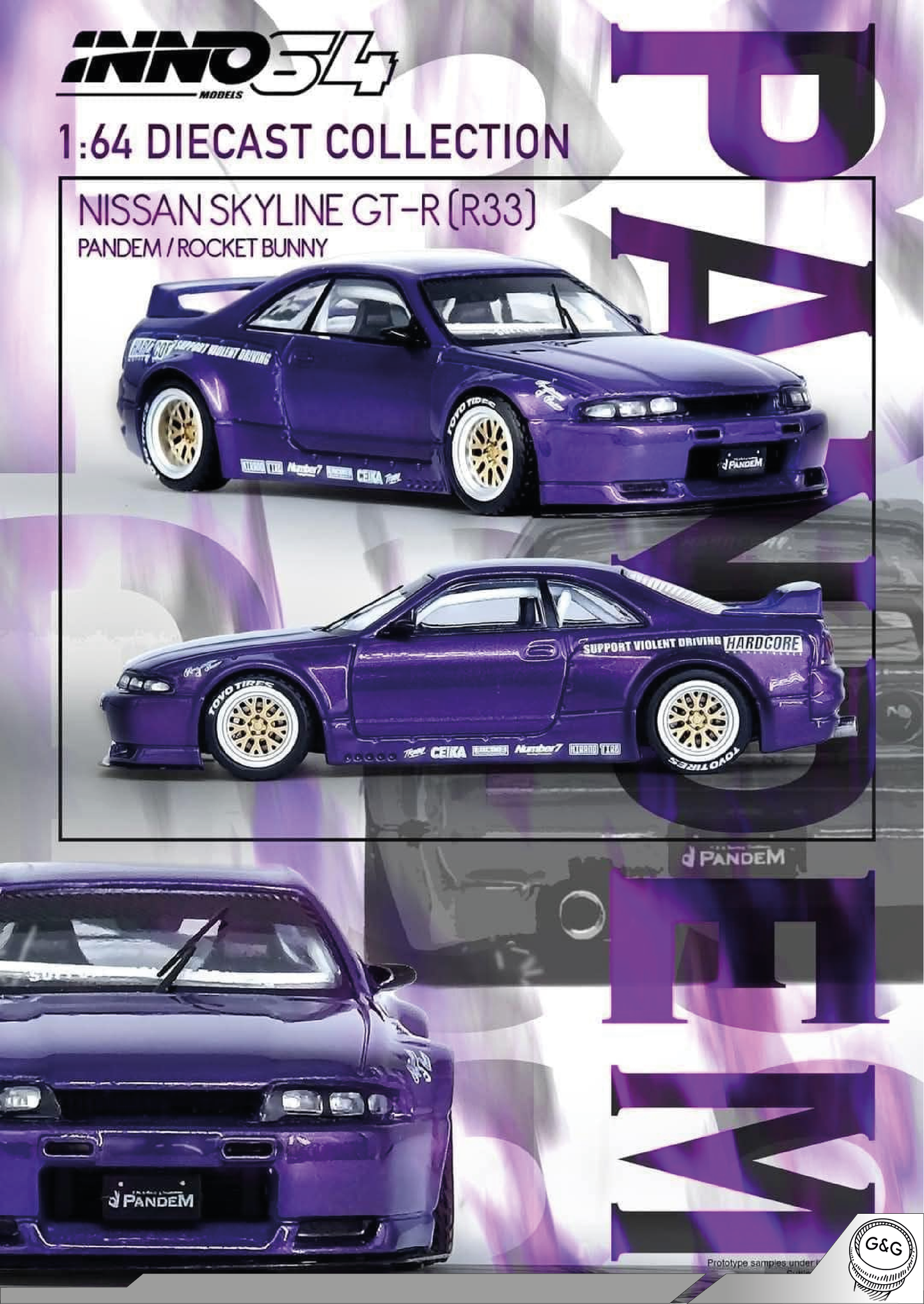 INNO64 - NISSAN SKYLINE GT-R (R33) *PANDEM ROCKET BUNNY*