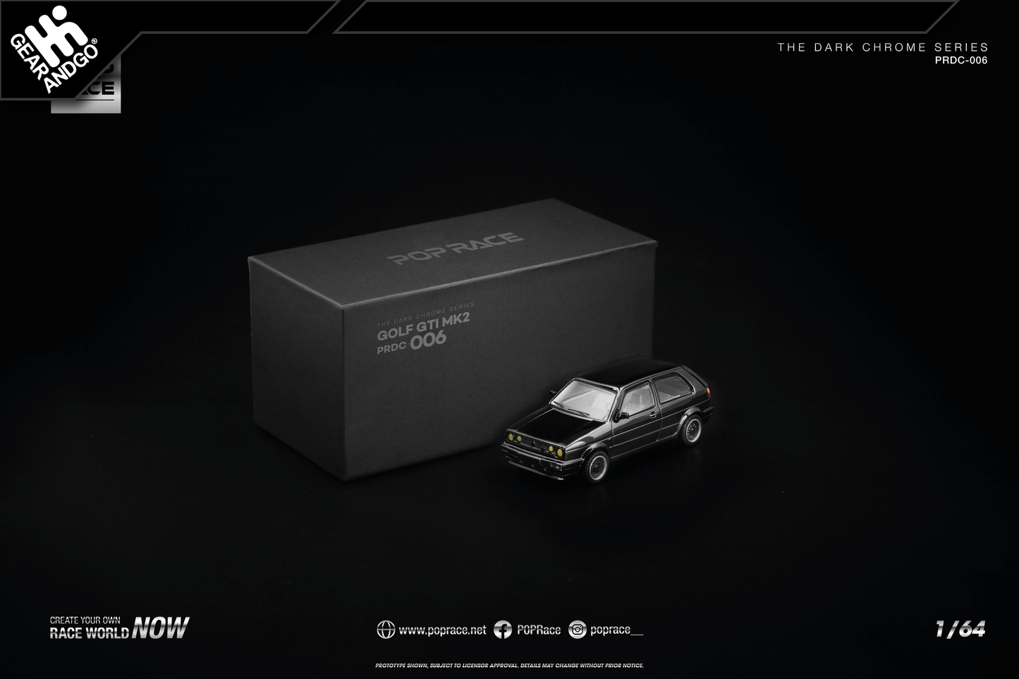 POP RACE - GOLF GTI MK2 *THE DARK CHROME SERIES*